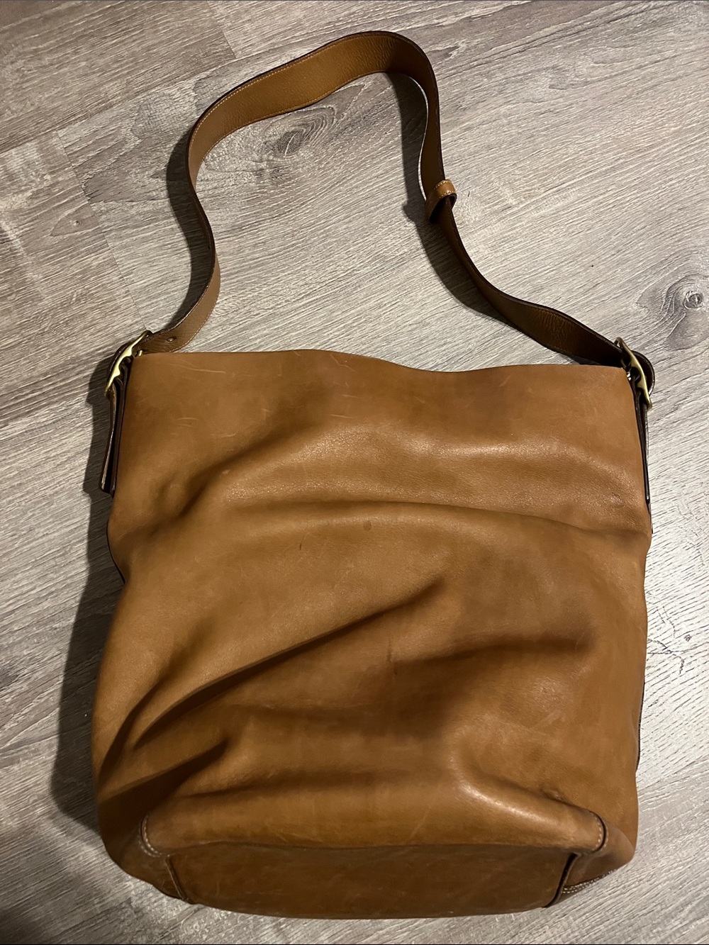 Coach Cognac Leather Slouch Shoulder Bag - Picture 1 of 4
